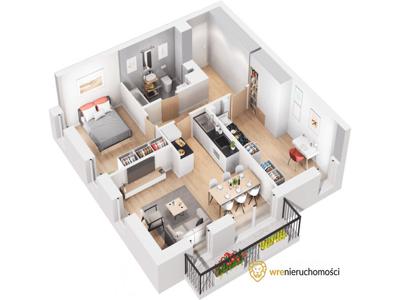 Mieszkanie na sprzedaż 58,14 m², piętro 1, oferta nr 480778