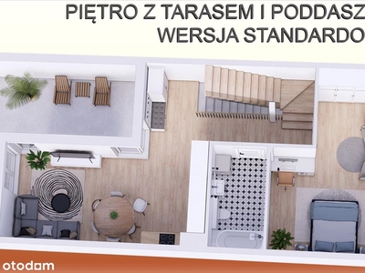 Mieszkanie z poddaszem i tarasem - 102m2