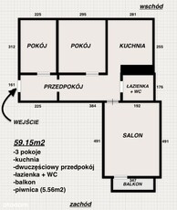 3 ustawne pokoje, osobna kuchnia, balkon, parking!