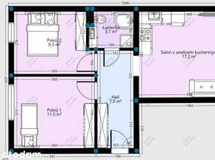 Mieszkanie 42,6m2 Morąg, 2 pokoje