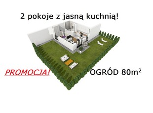 ★MEGA OKAZJA★ M2 32m2 | jasna kuchnia★ogród 80m2★