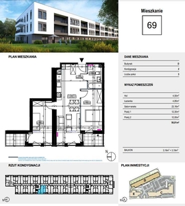 69 Sprzedam umeblowane mieszkanie 3 pokojowe, 57 m2 - ul. Mateckiego