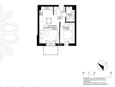 Mieszkanie 3 pokoje - 50,47m2 Drzewianowo