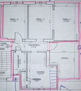 Mieszkanie 3 pokojowe 70 m² w Centrum do remontu