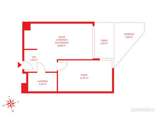 Mieszkanie do sprzedania Gdańsk 42.72m2 2-pok