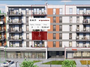 Łódzka apartamenty - mieszkanie 31,38 m2 , cesja