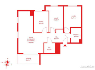 Oferta sprzedaży mieszkania Rumia 72.43m2 4-pok