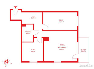 Sprzedam mieszkanie Gdańsk 60.41m2 3 pokoje