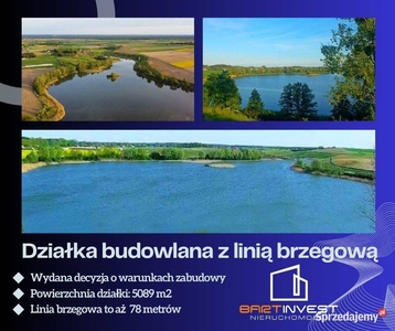 Działka z linią brzegową