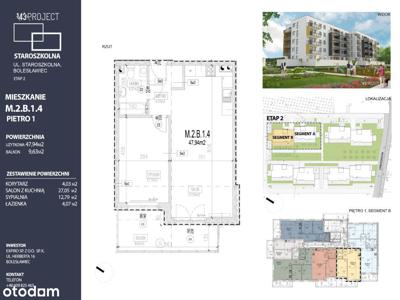 Nowe mieszkanie, 2-pokojowe, ul. Staroszkolna,48m2