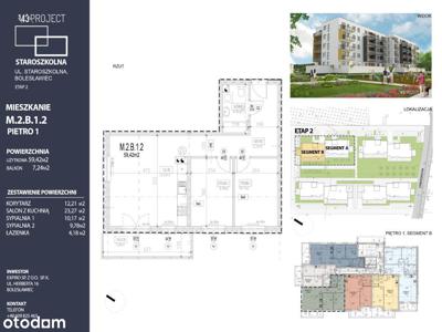 Nowe mieszkanie, 3-pokojowe, ul. Staroszkolna,59m2