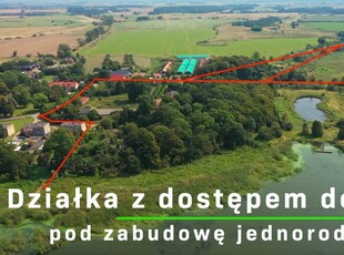 Działka z linią brzegową pod zabudowę z WZ