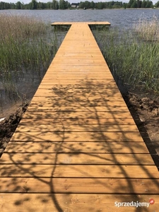 Działka z własną plaża, pomostem i domem