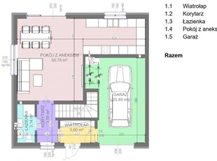 Dom w zabudowie bliźniaczej 5 pokoi, garaż Mierzyn