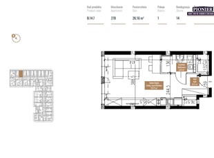 Mieszkanie, 26,16 m², Katowice