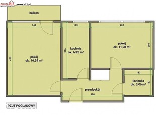 Mieszkanie 2 pokojowe 45m2 5/10p. Łużycka