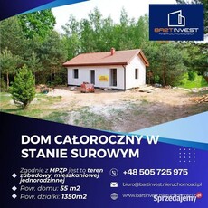 Nowoczesny dom całoroczny w stanie surowym