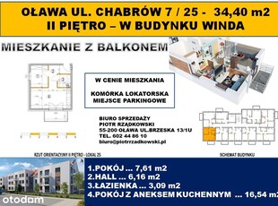 Oława2pokoje-IIp-33,40m2-balkon-klimatyzacja-winda