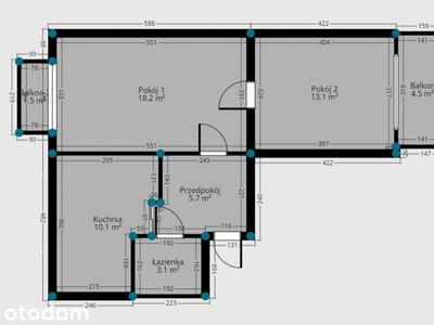 Długosza 2 pok 50,5 M 2 p. dwa balkony, do remontu