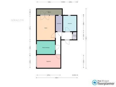 Mieszkanie na sprzedaż 3 pokoje Ostrołęka, 59,62 m2, 4 piętro