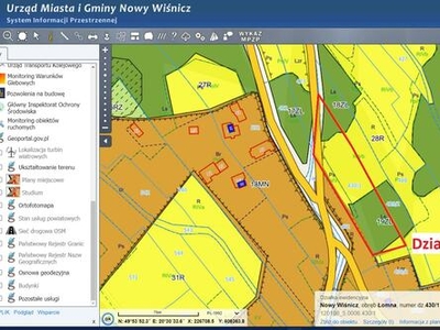 Działka rolno-budowlana Łomna gm. Nowy Wiśnicz