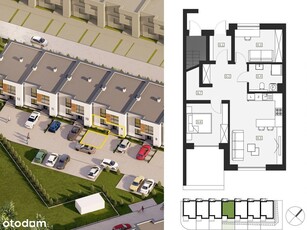 Środkowe mieszkanie z ogrodem 62 m2 - Niwa Park II