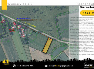 Sprzedam działkę budowlaną/ Kochanówka Surochów