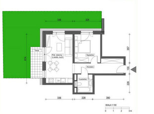 W REALIZACJI 10.2025/Mieszkanie 2pok, /46,48m2 i 60m2 ogrodu/ Brochów, Wrocław