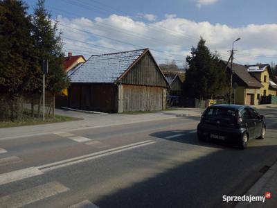 działka z budynkiem gospodarczym Beskid żywiecki zamiana