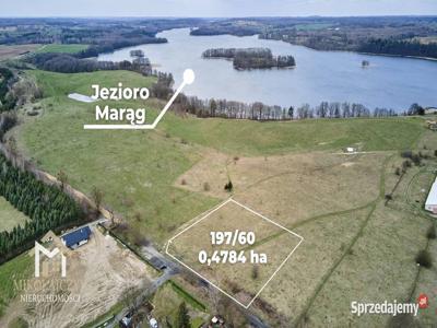 Działka z widokiem na jezioro / 0,48 ha / linia brzegowa