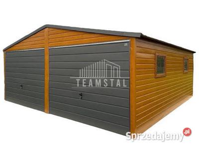 GARAŻ BLASZANY 6m x 6m dwuspad 2x Brama drzwi 2x okno TS315