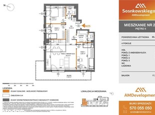 M25 Mieszkanie 4 pokojowe z balkonem 86,67 m2