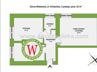 Mieszkanie na sprzedaż, 52 m², 3 pokoje Warszawa Mokotów