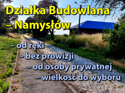 Działka budowlana Namysłów