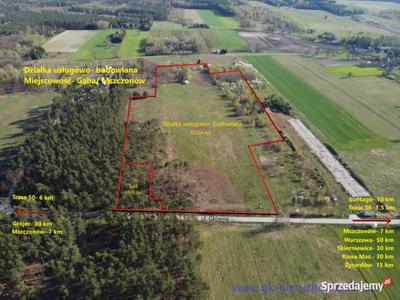 Działka mieszkaniowo- usługowa 5,5 ha. Gąba pod Mszczonowem…