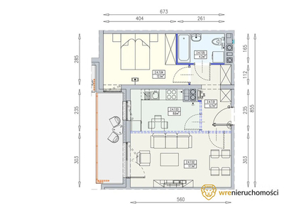 Mieszkanie na sprzedaż 48,70 m², piętro 4, oferta nr 567473