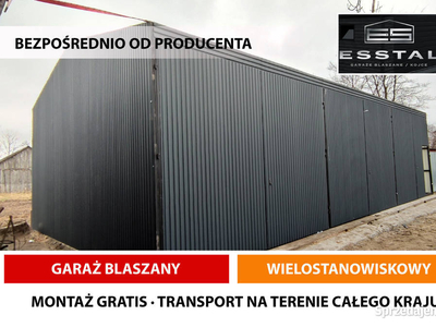 150 Garaż Blaszany GRAFITOWY | MAGAZYN ROLNICZY | Wiaty , Hale | - ESSTAL