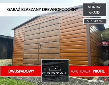 173 Garaż BLASZANY|Blaszak|Garaże Blaszane |Drewnopodobny| -ESSTAL