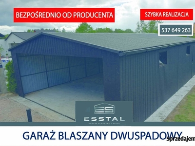 192 Garaż Blaszany 8x5 GRAFITOWY - Garaże Blaszane - Hala -Wiata – ESSTAL