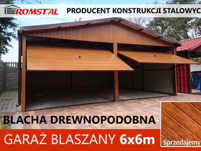 Drewnopodobny Garaż Blaszany - Magazyn - Garaże - Romstal