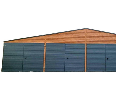 GARAŻ BLASZANY 12m x 6m DWUSPAD 4x BRAMA DWUSKRZYDŁOWA ANTRACYT 12X6 GB240