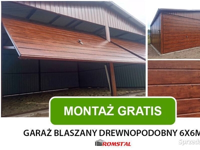 Garaż Blaszany Drewnopodobny 6x6 - Garaże Blaszane - Romstal