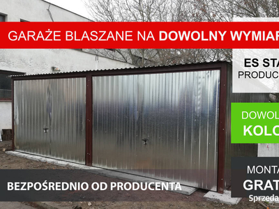 Garaż Blaszany Ocynkowany 2-stanowiskowy - Garaże Blaszane - ESSTAL