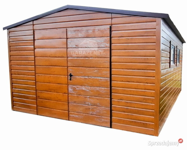 SCHOWEK DOMEK OGRODOWY 4m x 4m DWUSPAD BRAMA 2xOKNO DREWNOPODOBNY 4X4 GB260