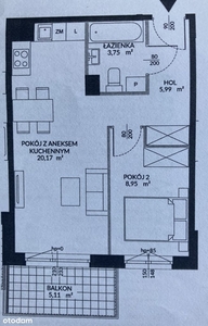 Bezpośrednio 2 pokoje 7 piętro odebrane po akcie