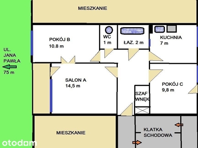 2 pokoje na Stogach blisko plaży