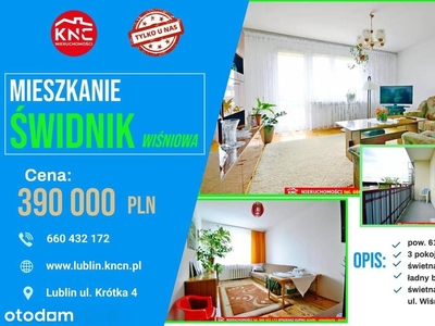 Świdnik, mieszkanie w centrum, 3 niezależne pokoje