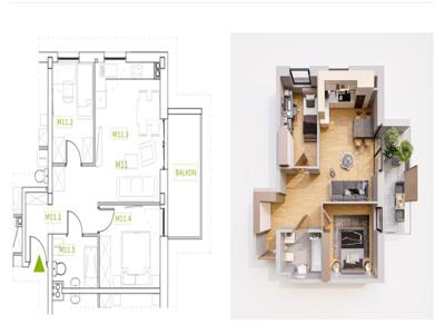 Apartament I 2 Pokoje l Letnica