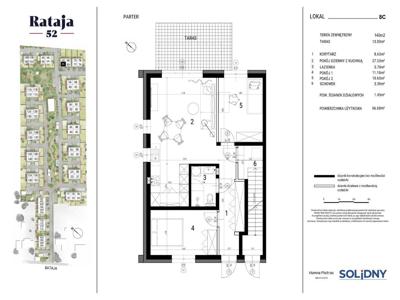 Apartament 8C parter 67m2 +ogródek 140m2