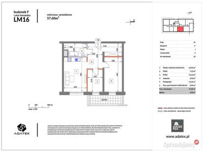 Siem Osiedle Dębowy Park Mieszkanie 57,60 m2 LM F16 budynekF